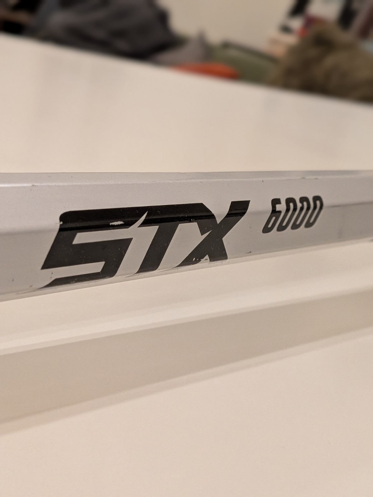 STX 6000 Lacrosse Complete Stick Strung Head Black White Metal Alloy Plastic