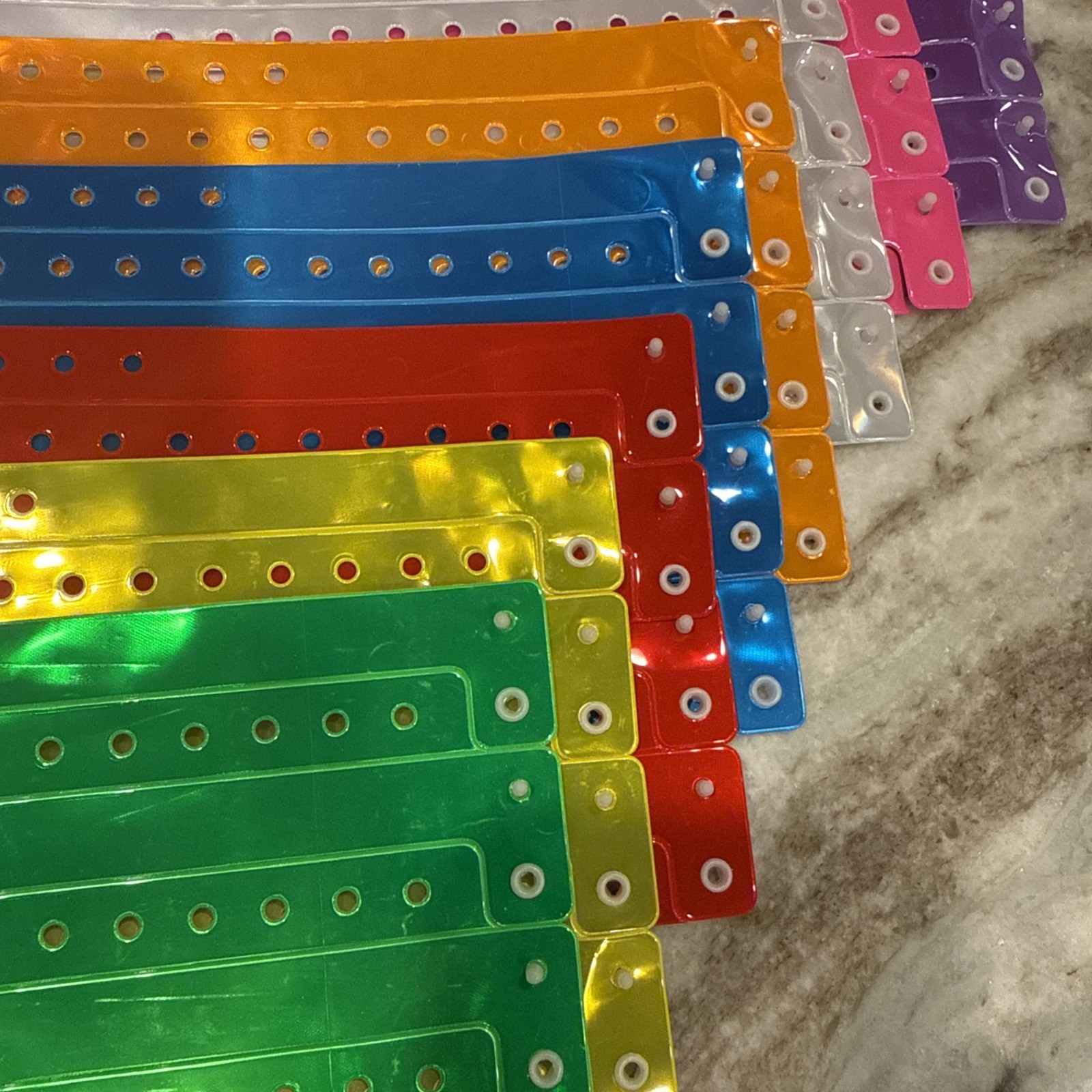 64 NEON COLOR PLASTIC/ VINYL WRISTBANDS, WRISTBANDS FOR EVENTS