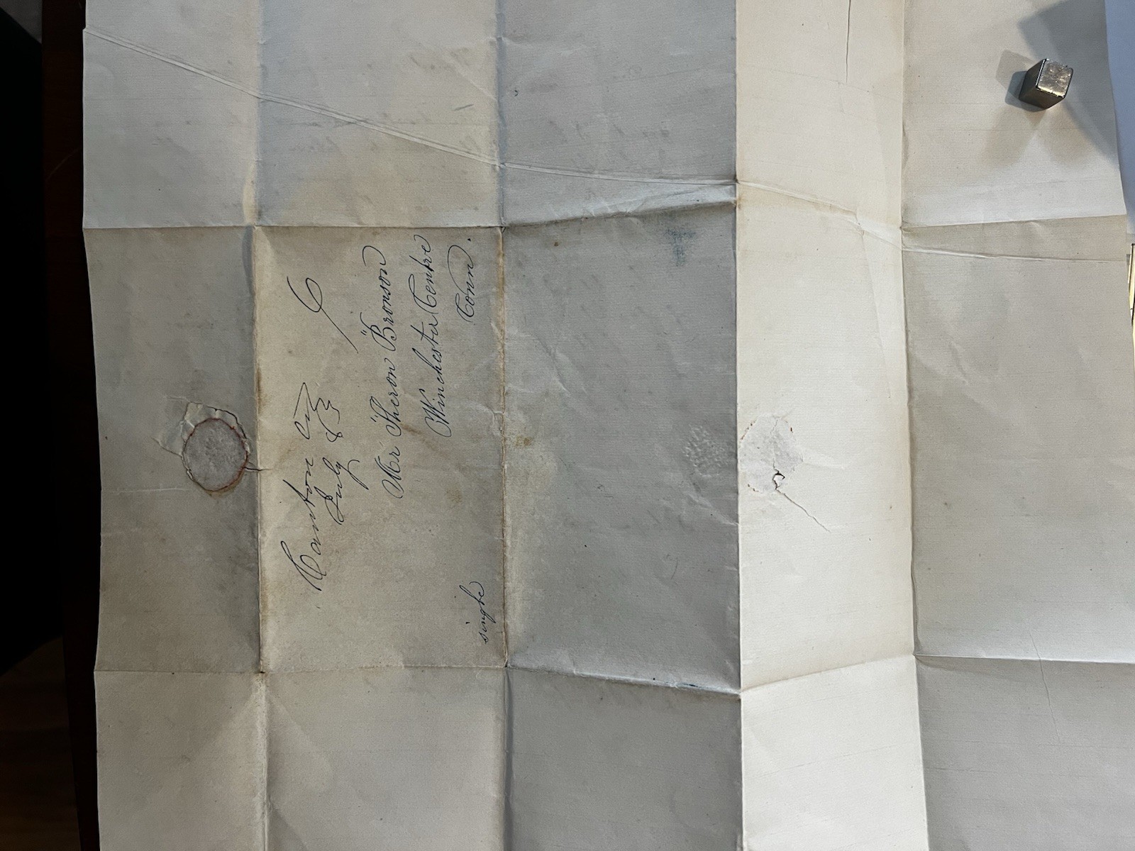 Vintage Handwritten Personal Folded Letter 19th Early 20th Family ALS