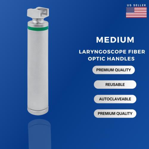 Laryngoscope Set Fiber Optic MACINTOSH MILLER Blades 3 Handle EMT Intubation Kit