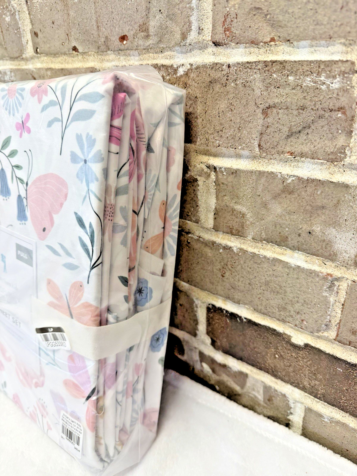 Pottery Barn Kids Wildflower Butterfly Organic Sheet Set Full Size 4 pc Set NWT