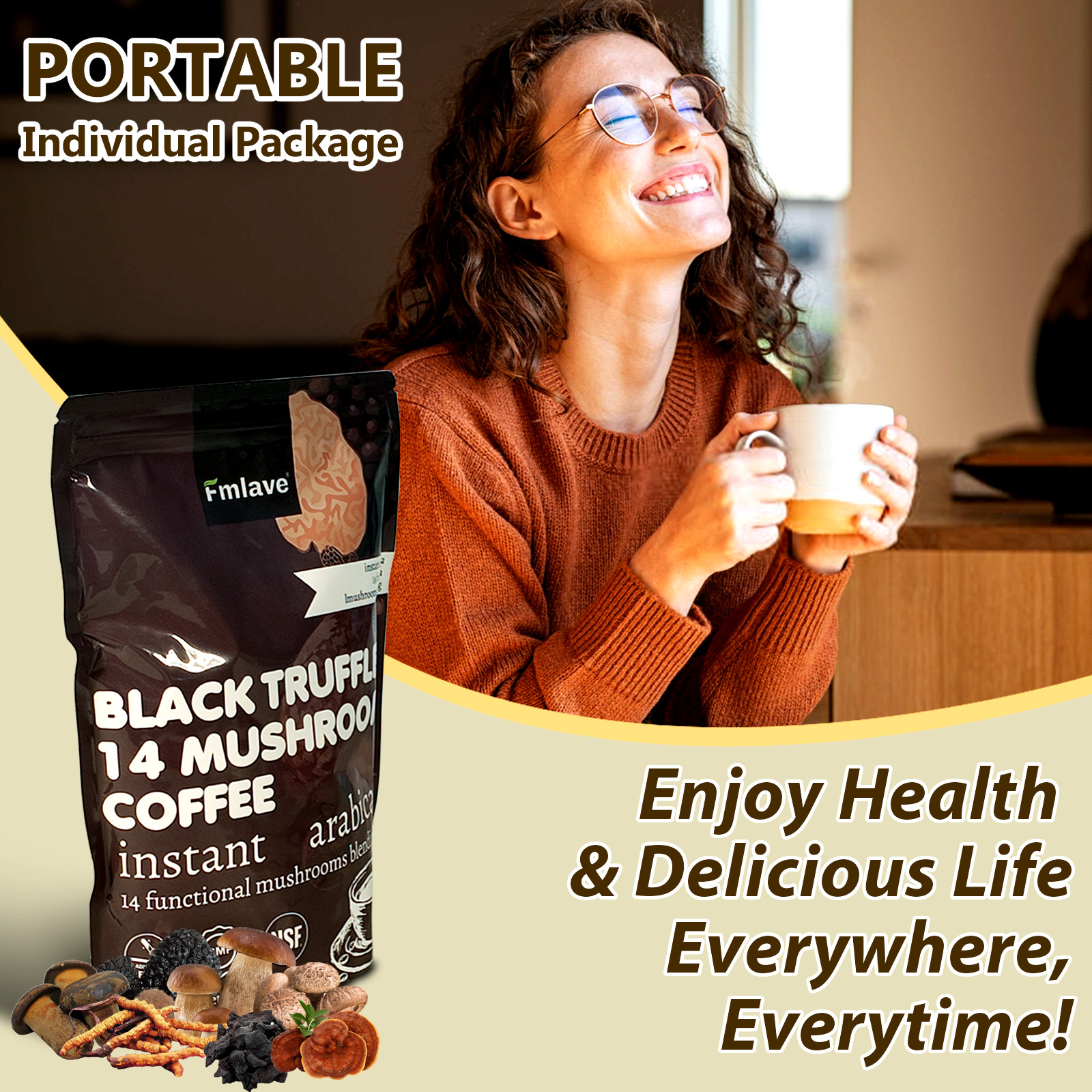 2 Pack Mushroom Coffee 100% Authentic USA FREE SHIPPING Organic 396g Per pack