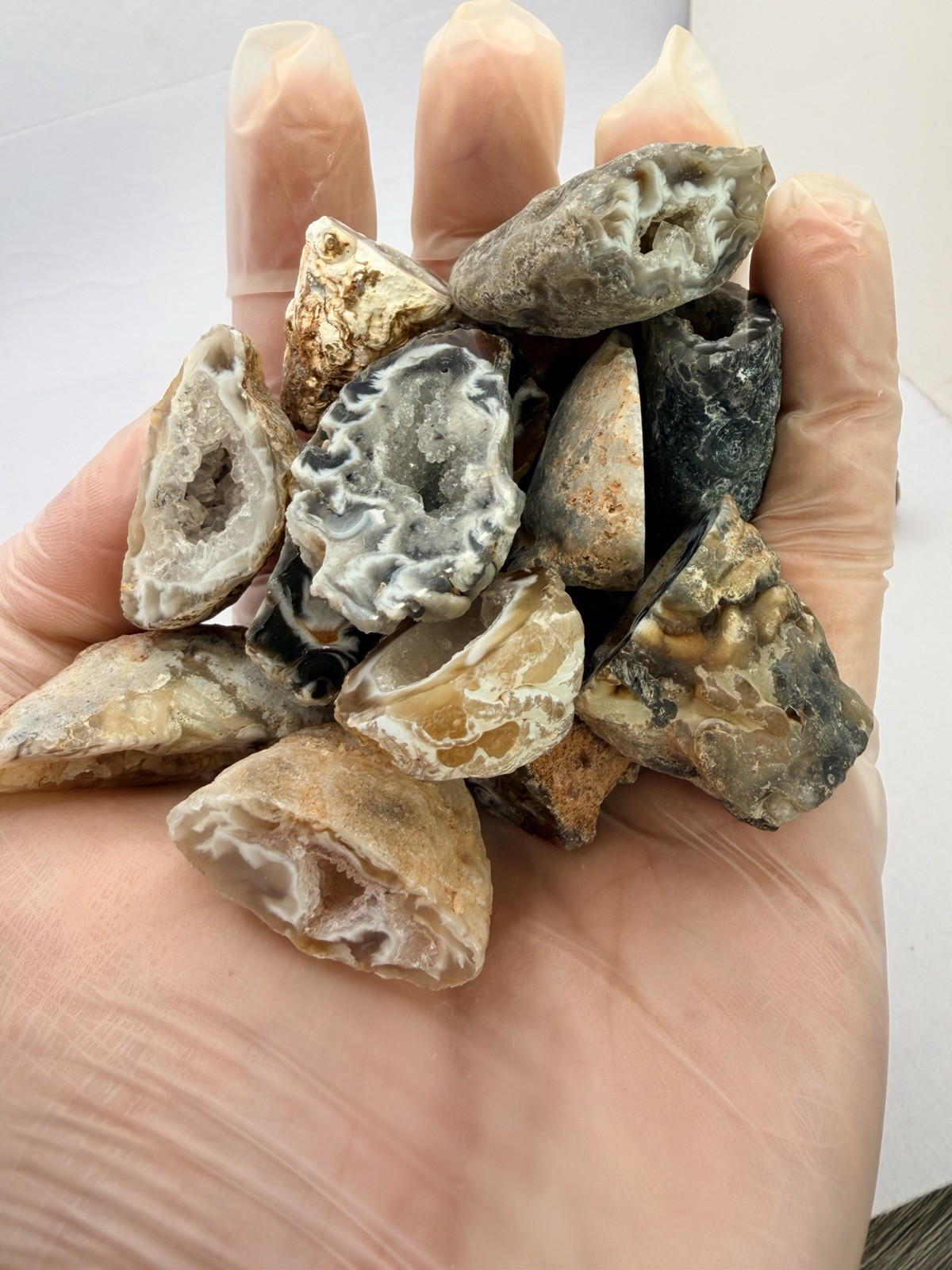 Rare Mini Occo Geodes from Brazil – Half lb Bulk Lot (9-12 Pieces)