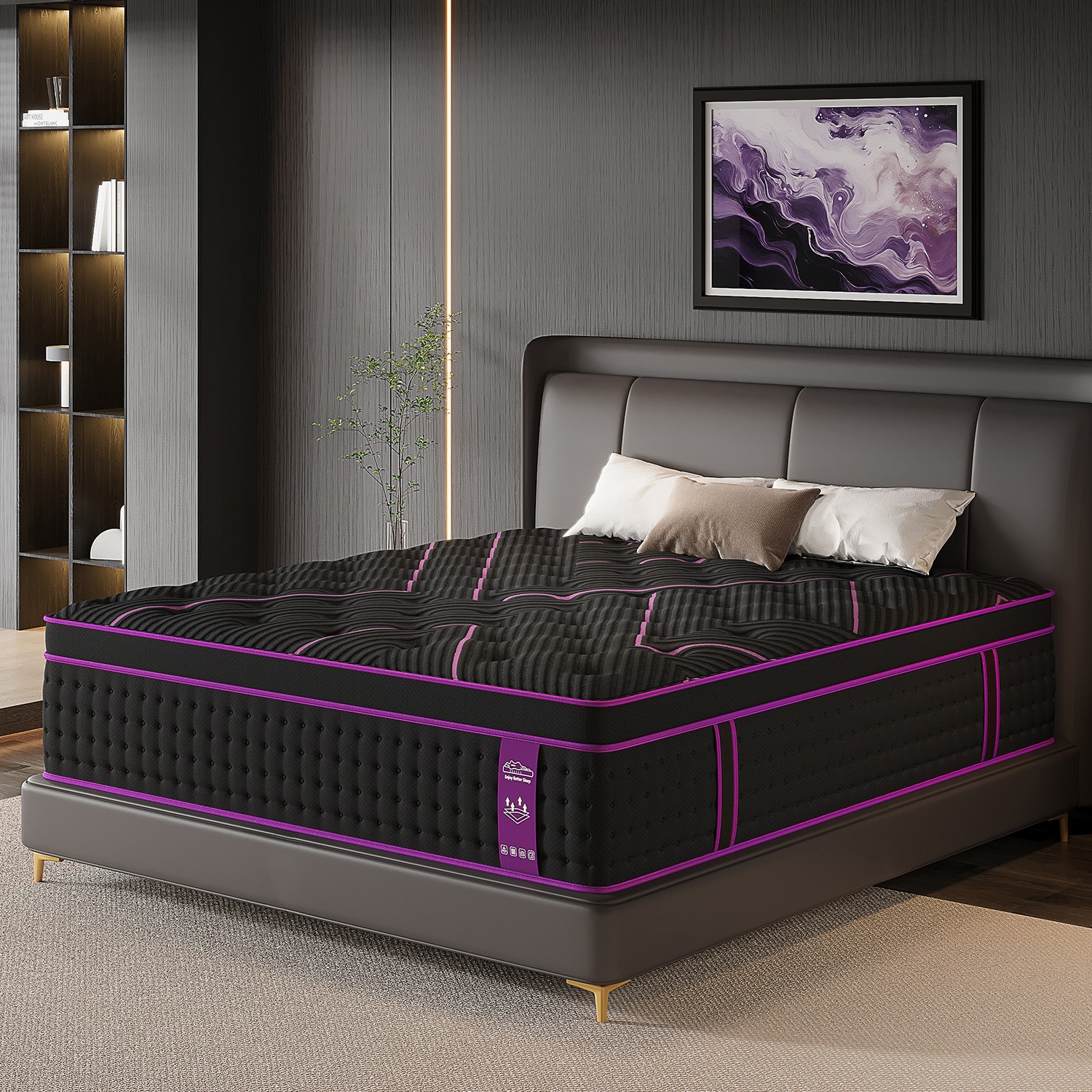 12" 14"Twin Full Queen King Size Gel Memory Foam Spring Mattress In A Box