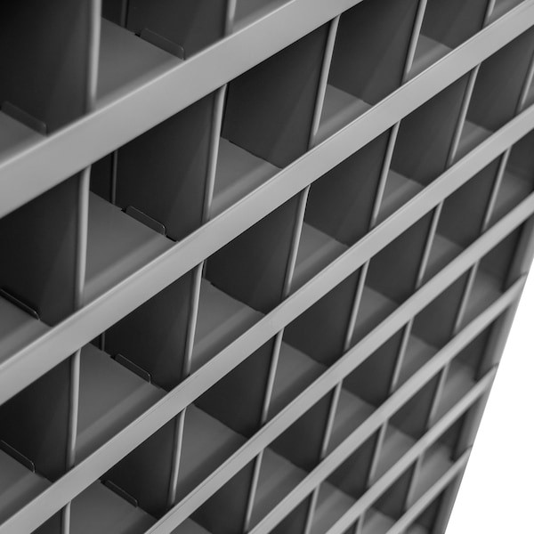 Durham Mfg 350-95 Pigeonhole Bin Unit, 72 Compartments, 8-1/2 In D X 42 In H X