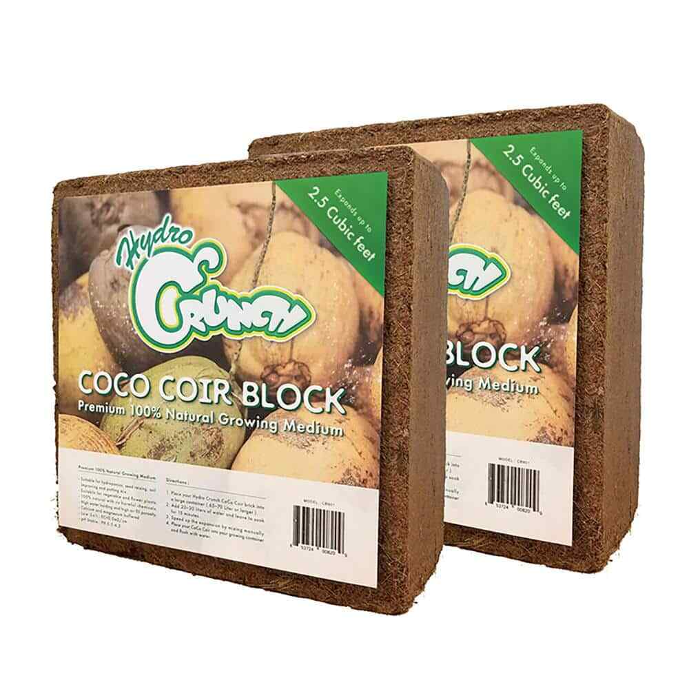Coco Coir Block 2.5cu ft. 15 gal. 2 Pack Soil Enhancer Amendment Organic Peat