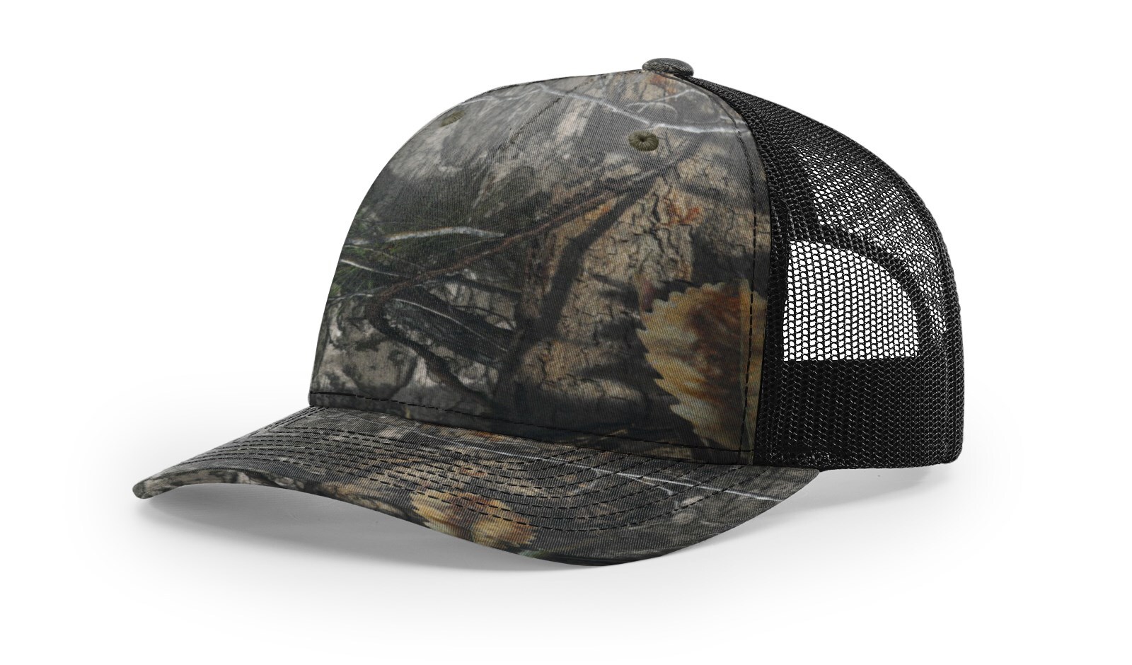 Richardson 112FP 5 Panel Trucker Cap Adjustable Duck Camo Hat