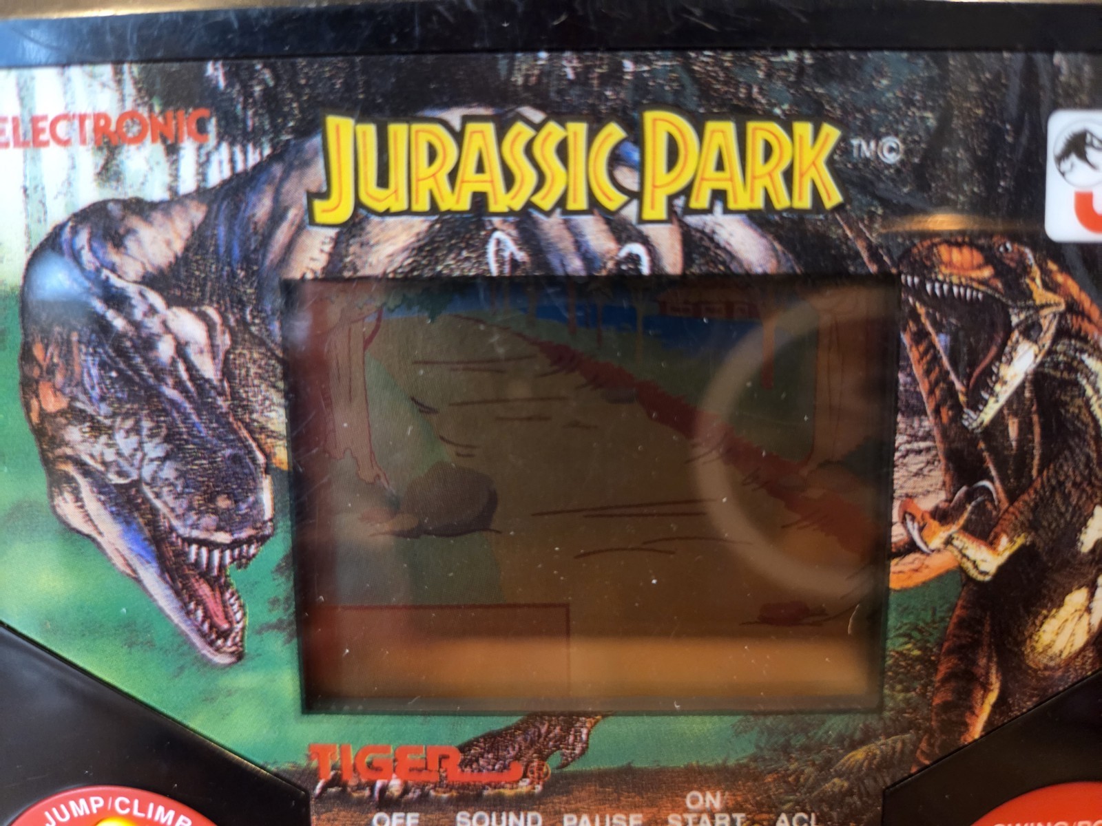 VTG 1988 Tiger Electronics Jurassic Park LCD Handheld Game WORKING