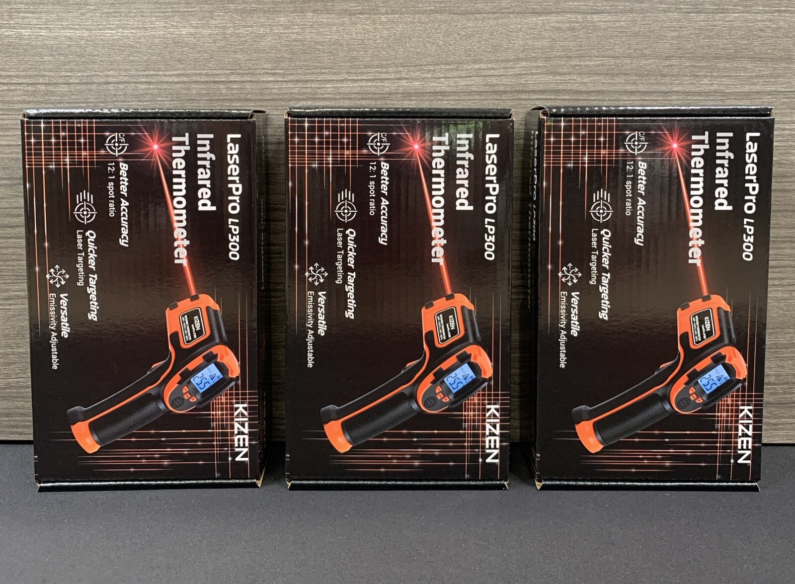 ( X3 ) Infrared Thermometer Gun (Laserpro LP300) - Handheld Heat Temperature Gun