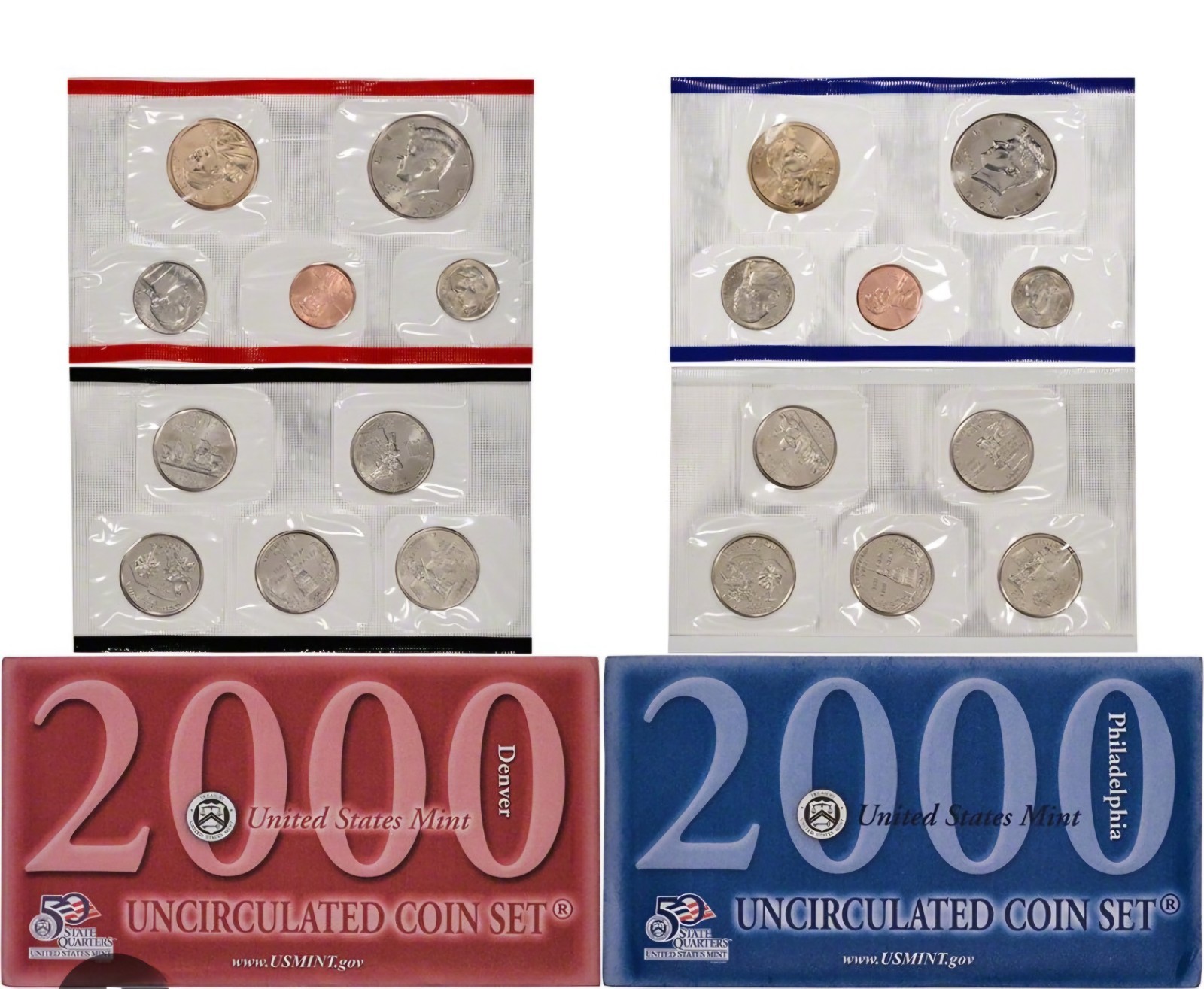 1999 - 2008 Mint Sets - Ten Sets-Complete-1999 through 2008 in OGP Lot 0333