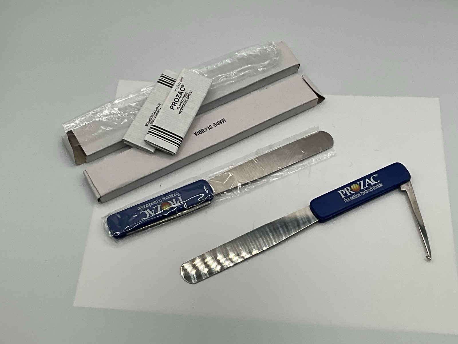 New Vintage Eli Lilly Prozac Pharmacy Spatulas - #2 Included