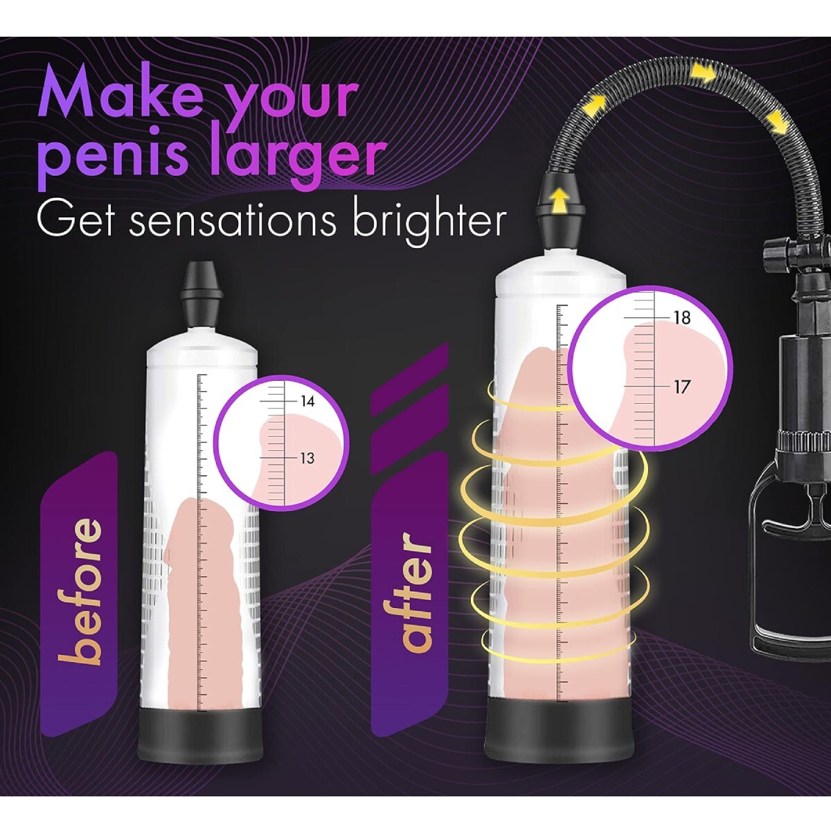 Vacuum Penis Extend Pump for Male Enhancement Erectile Enlargement Enlarger Toy