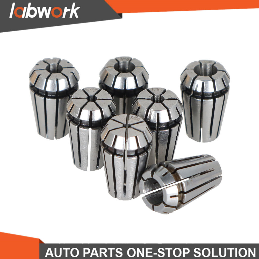 Labwork 7PCS ER11 Spring Collet Set 1/16"-1/4" Chuck For Machine Lathe Milling