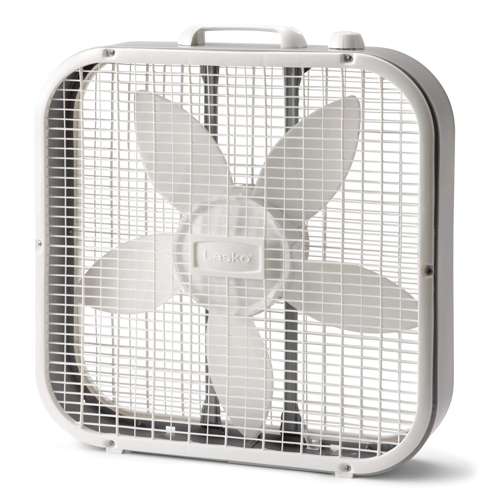 20" Classic Box Fan with Weather-Resistant Motor, 3 Speeds, 22.5" H, White, B202