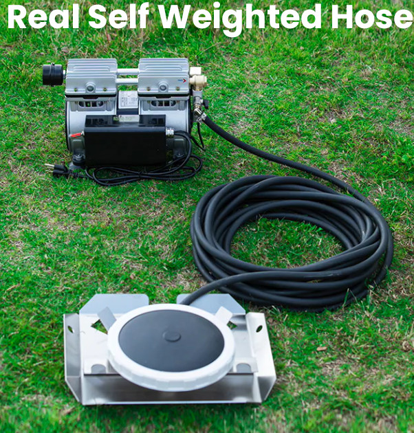 1/2 HP 4.1 CFM Pond Aerator Pump Compressor Weighted Tube Diffuser System 2 Acre