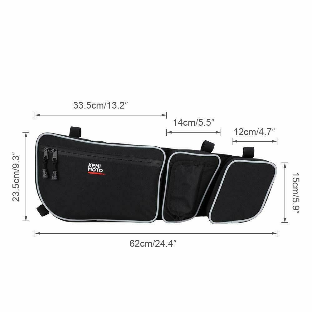 KEMIMOTO UTV X3 Door Storage Bags w/Knee Pad For Can Am Maverick X3 2017-2024