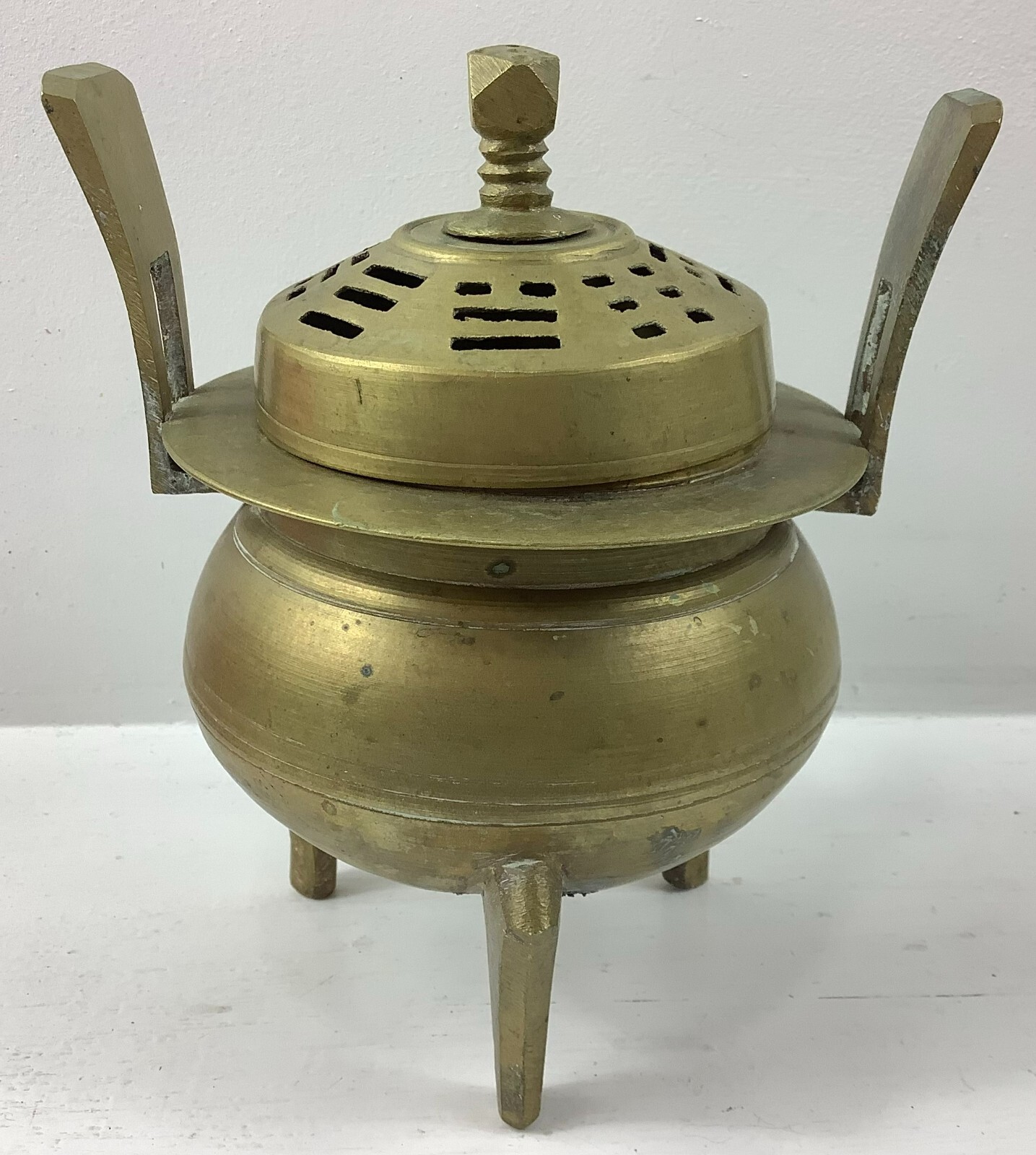 Vintage Metal Asian Chinese Censer Incense Burner