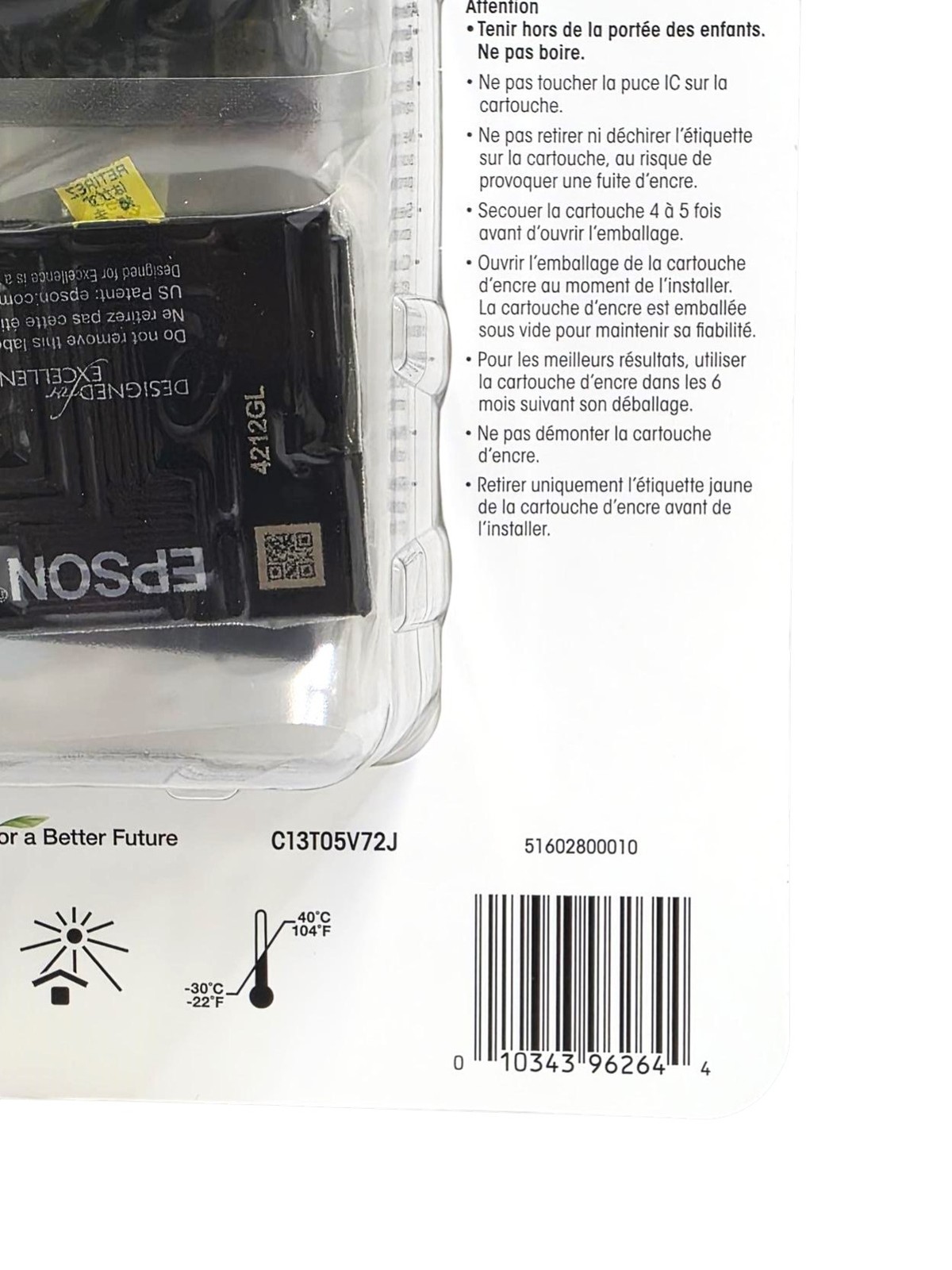 Epson 822 DURABrite Ultra Ink Standard Capacity Ink Cartridge 5-pack BLK & Color