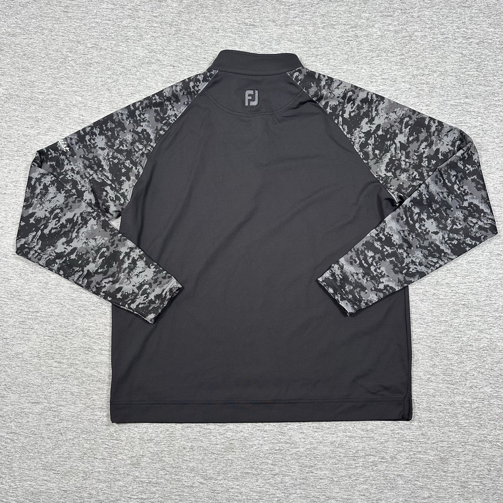 FootJoy Titleist Men's Medium 1/4 Zip Golf Pullover Black Camo