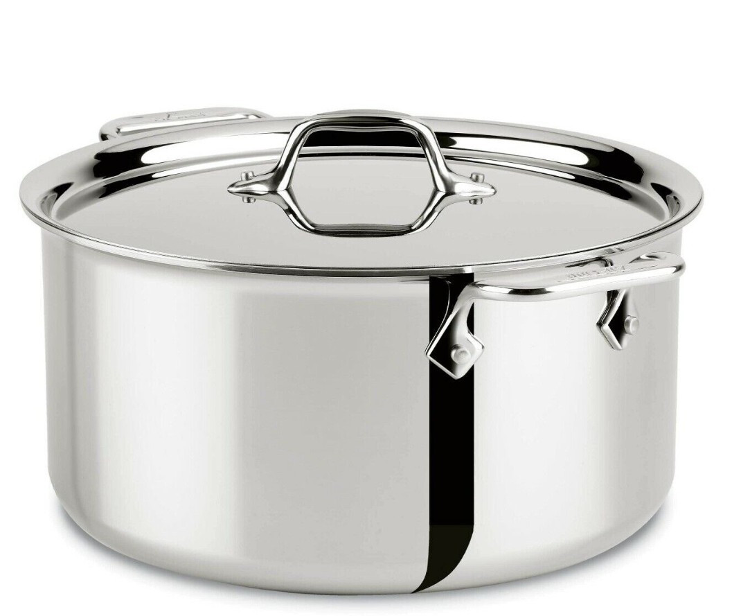 All-Clad  4408 SS Tri-Ply 8-qt Stock Pot NO LID