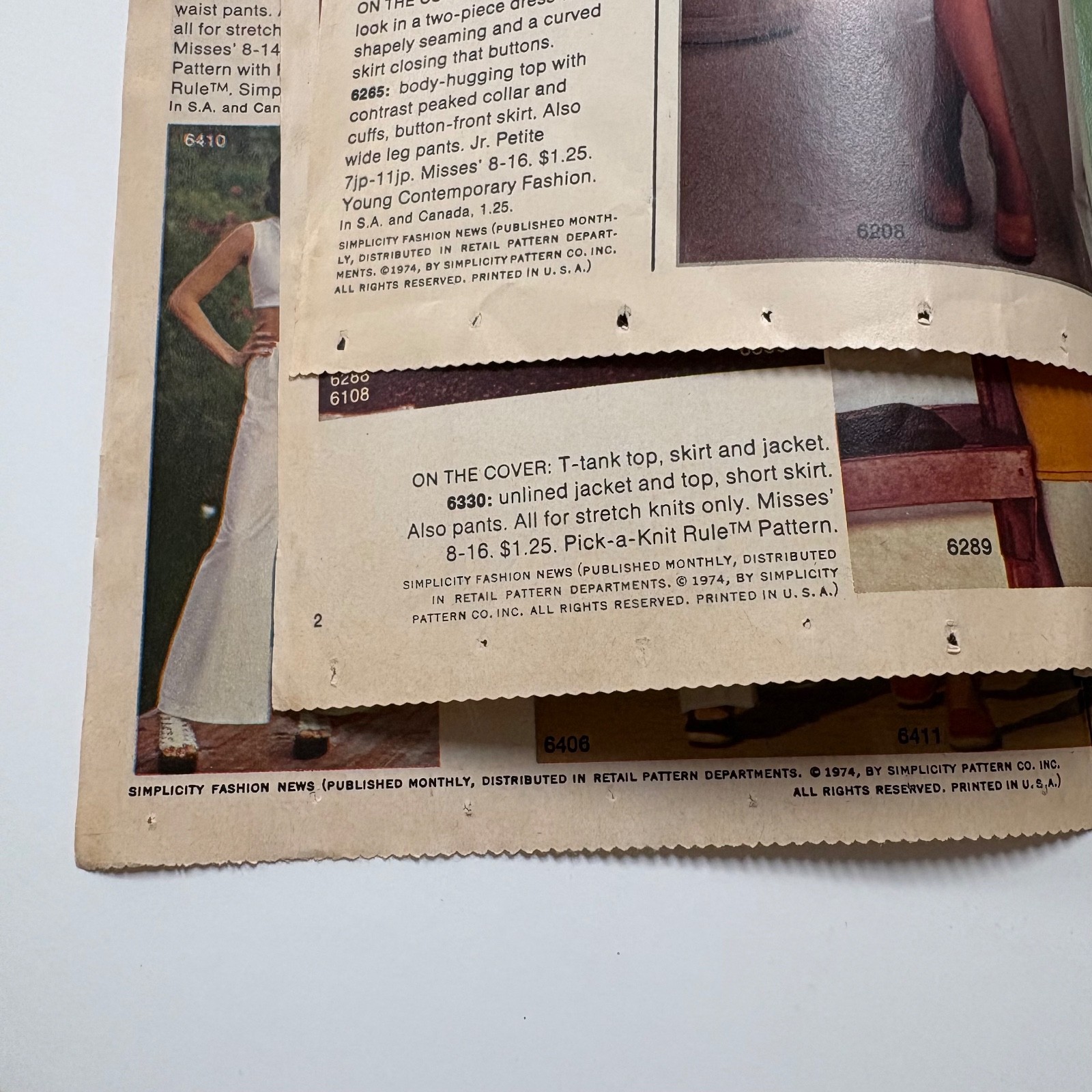 Lot of 4 Simplicity McCall's 1970s Sewing Pattern Catalog Pamphlet