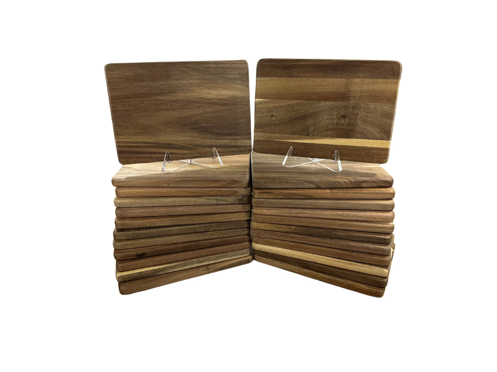 24 PIECES - BULK LOT - 9 x 6" Acacia Wood Wooden Cutting Boards Laser Engraving