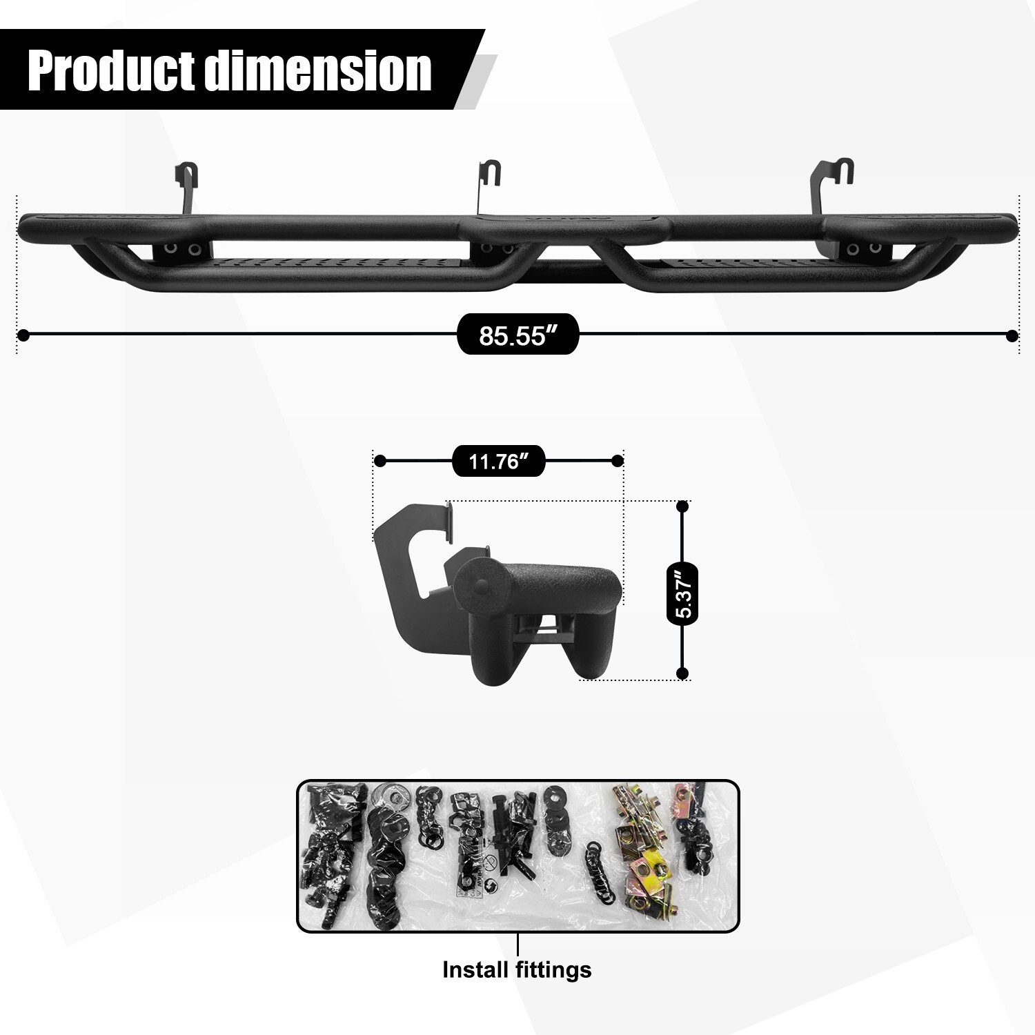 Vijay For 2007-2018 Chevy Silverado 2500hd/3500hd Extended Cab Running Boards