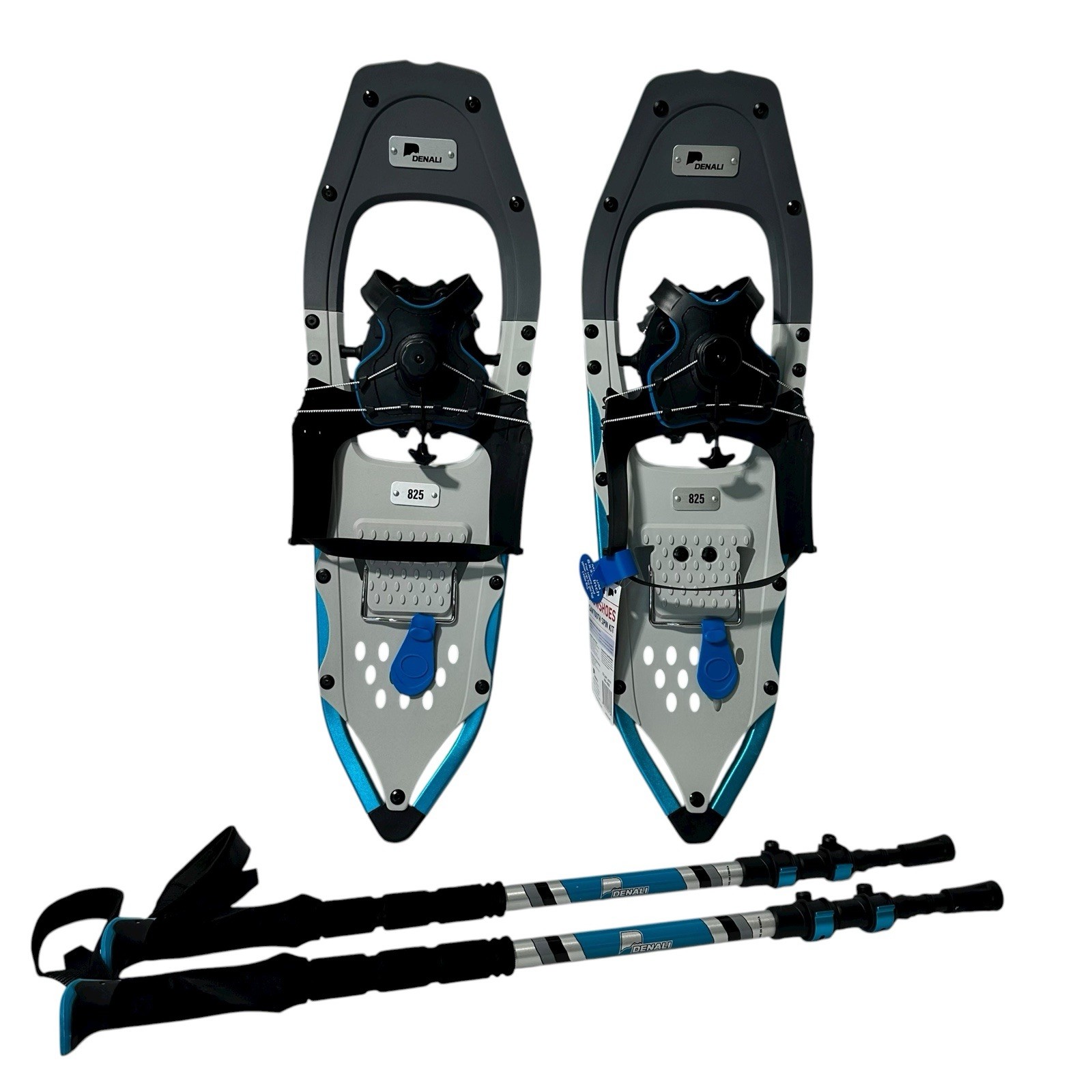 Denali Sawtooth Spin Snowshoes 8x25 | Lightweight Trail Set w/Poles & Bag 200 lb