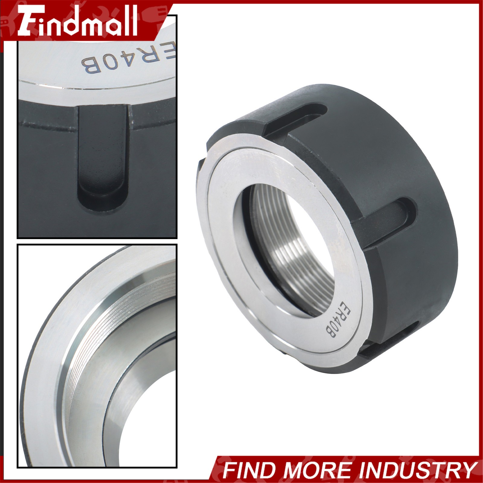 Findmall Precision ER40 Ball Bearing Collet Nut for CNC Tool Holder