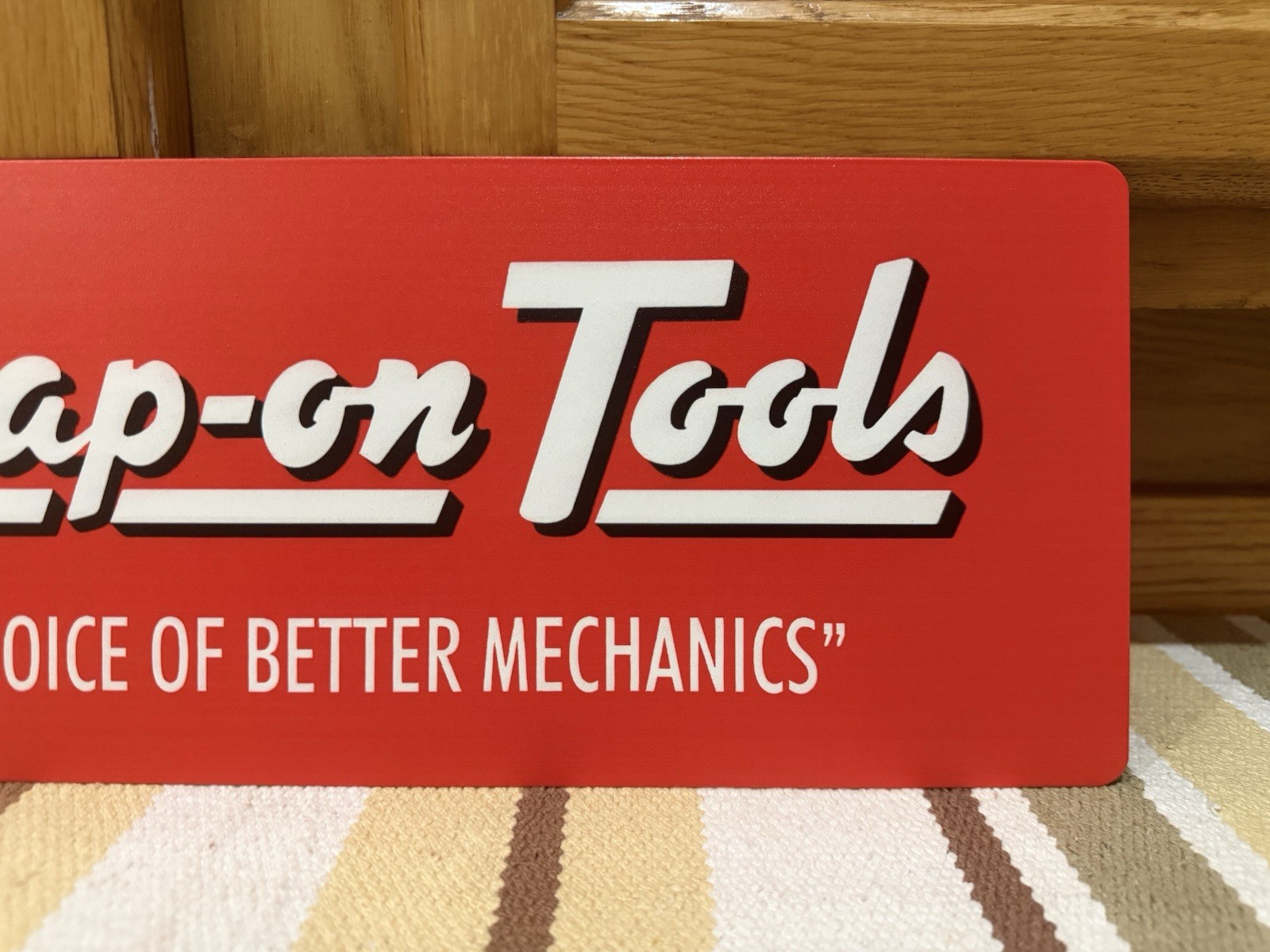 Snap-On Tools Sign Mechanic Garage Gas Oil Double Sided Vintage Style Wall Decor