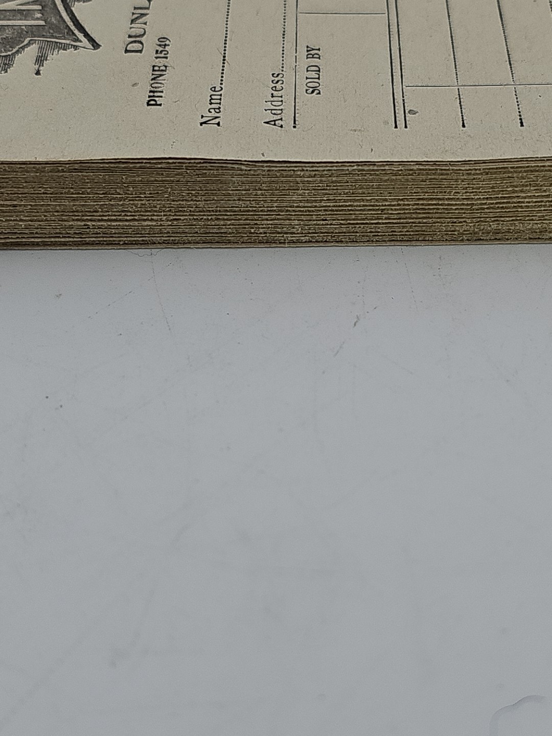 Vtg. 50 Recept Book forDunlap Hat Agency, 1901 Letterhead, Matter & Furmisher