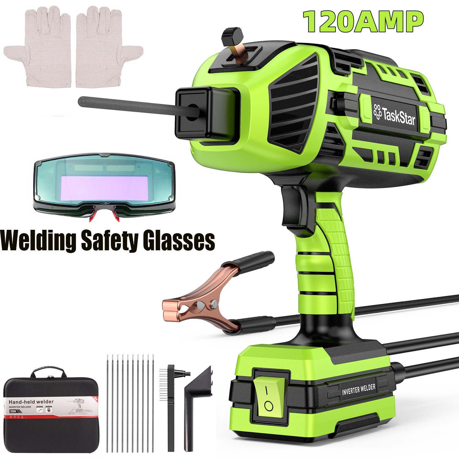 Electric Welder Handheld Welding Machine Kit 4600W Portable Arc Welder Gun Tools