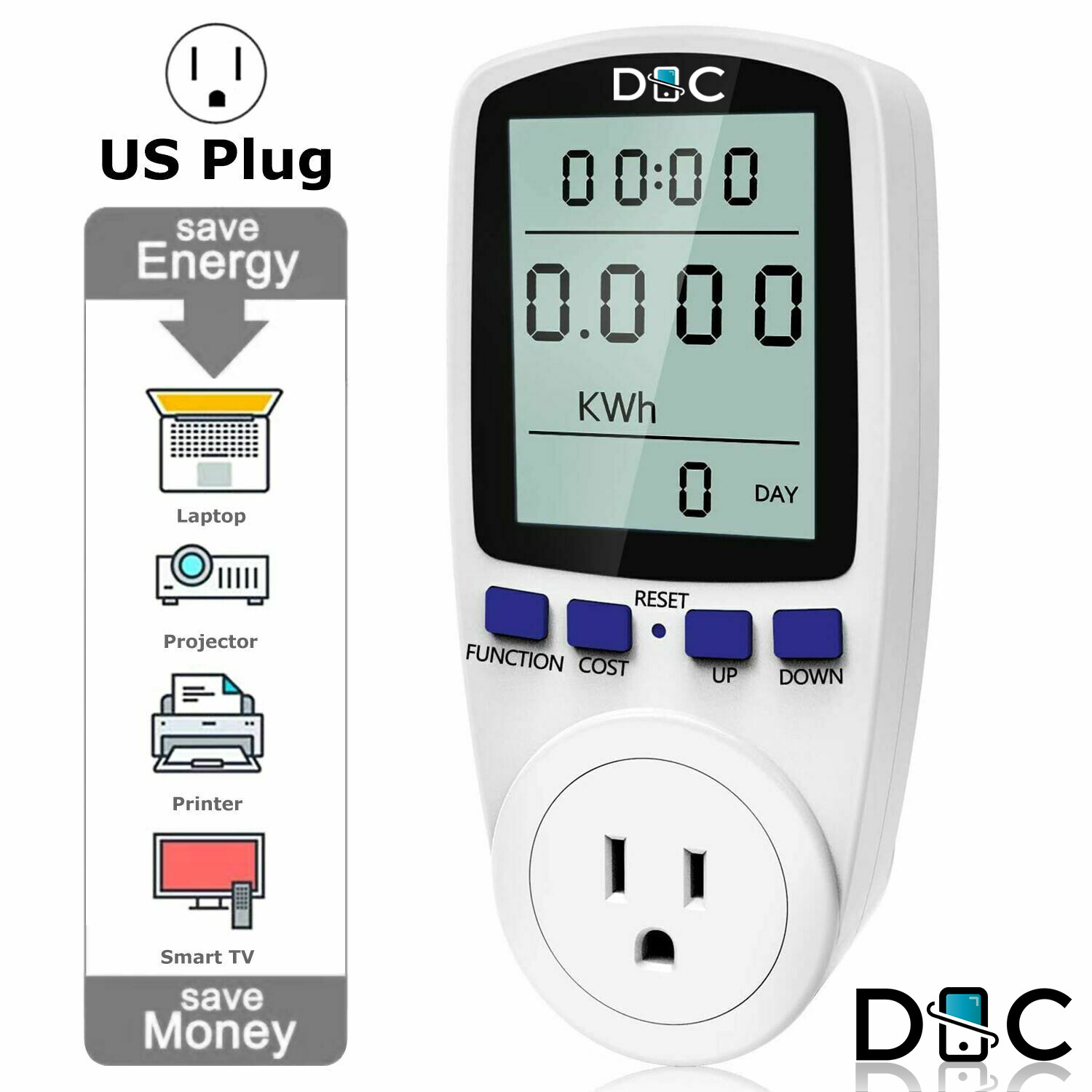 Digital Power Saving Energy Monitor Watt Amp Volt KWh Meter Electricity Analyzer