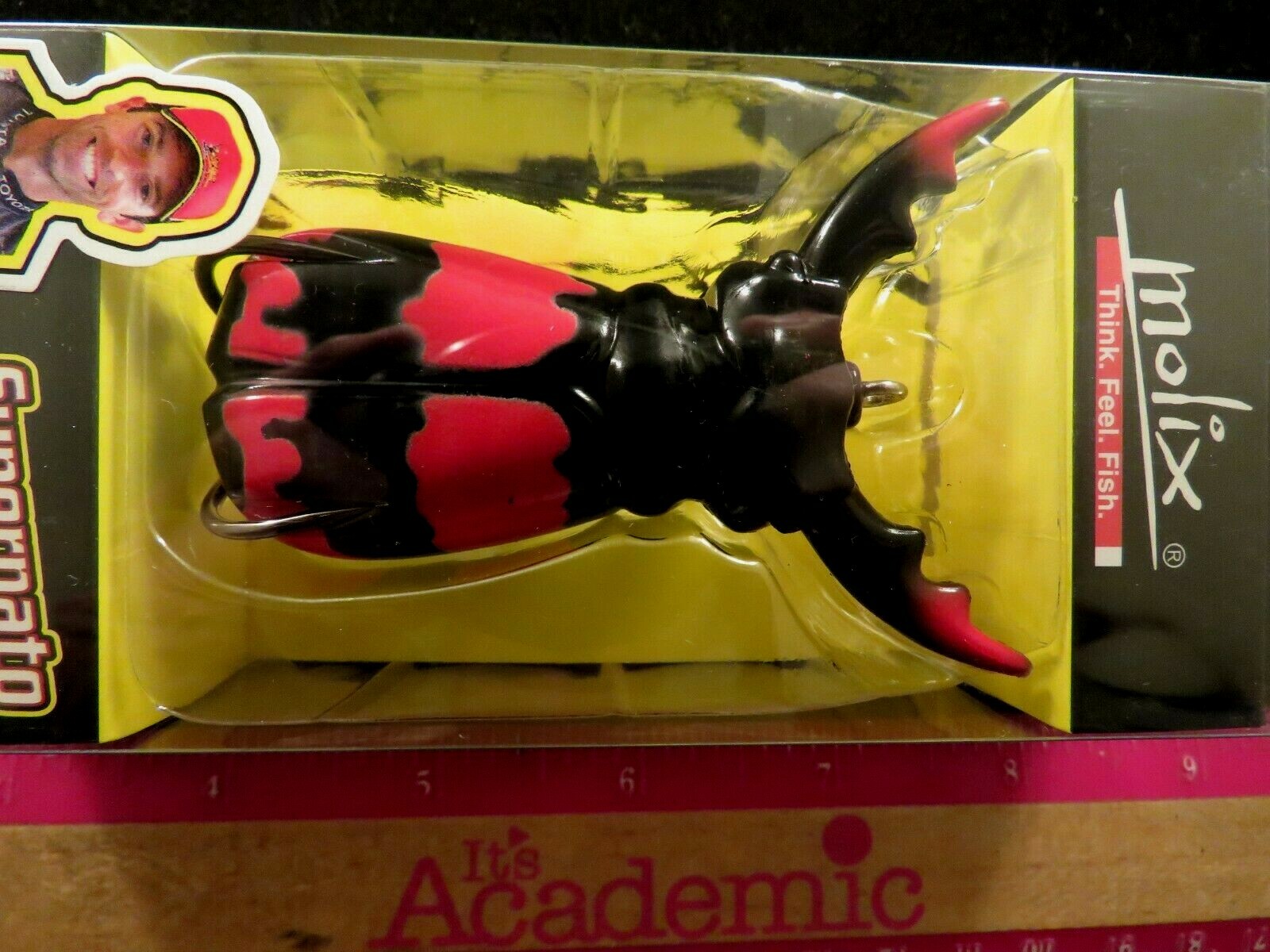 Molix Mike Iaconelli Supernato Beetle Topwater SBEE-221 Red Stripes Lure 5/8oz