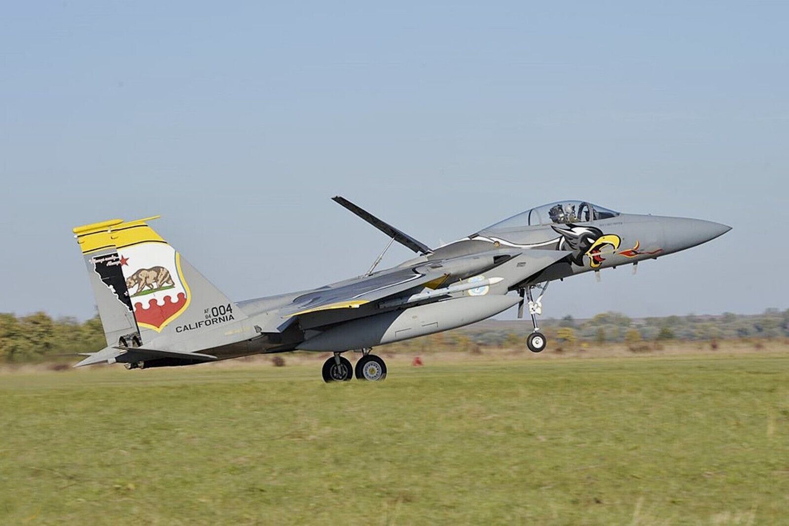 USAF 194TH FIGHTER SQ-F-15C-UKRAINE EAGLE DRIVER-FRESNO ANGB- ORIGINAL VEL PATCH