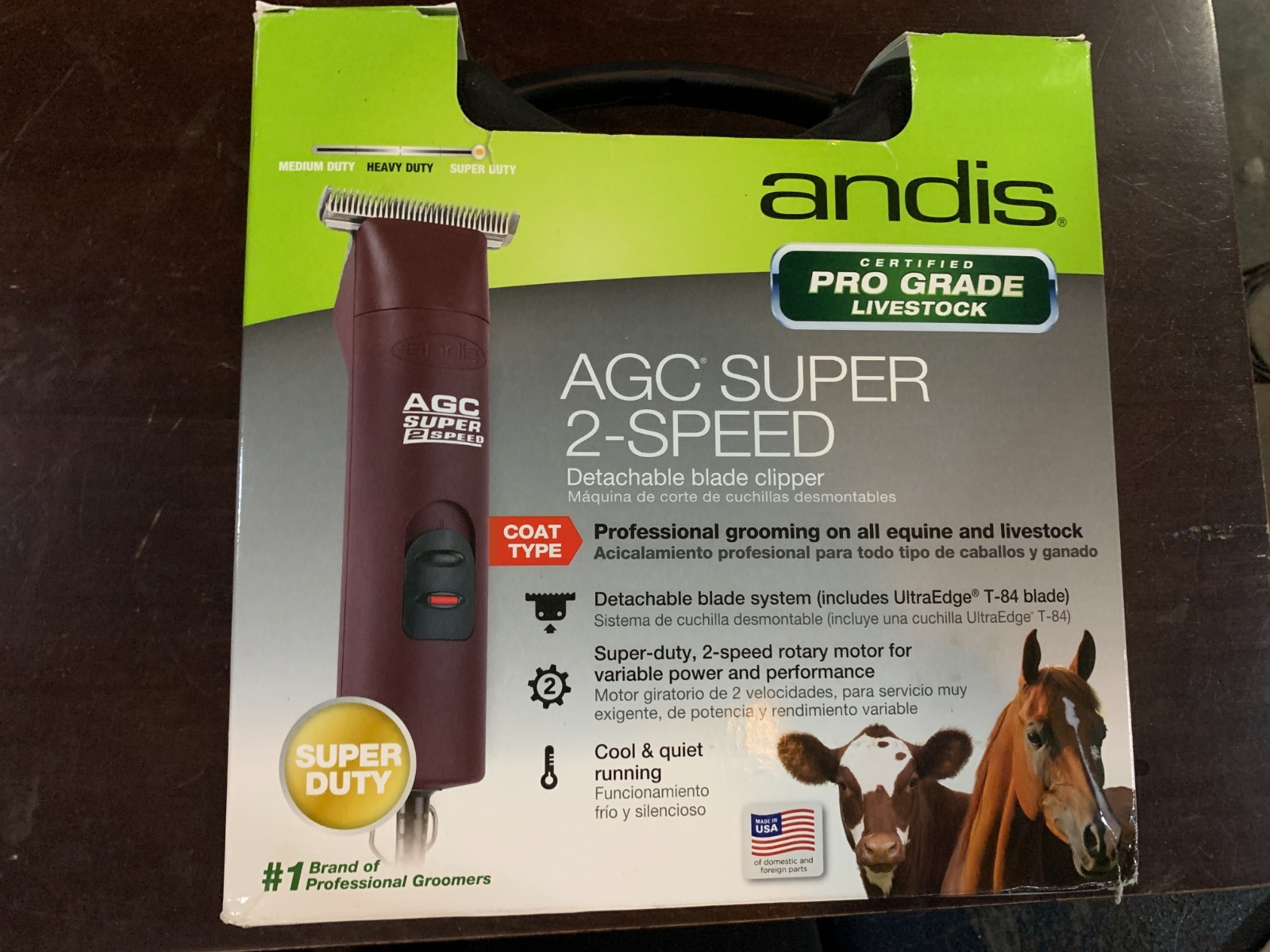 Andis AGC Super 2-Speed Super-Duty detachable blade Clippers NEW!