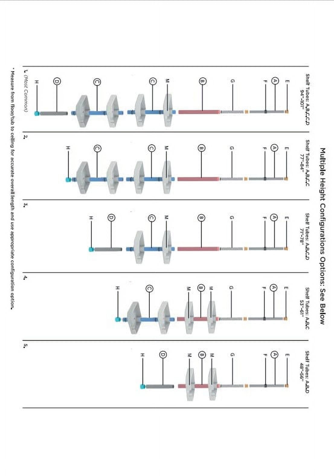 Bath Bliss 4 Tier Tension Corner Shower Organizer Caddy White