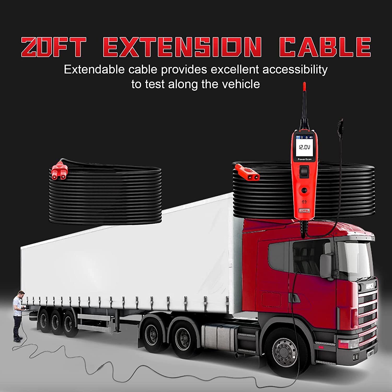 Autel PowerScan PS100 Car Electrical System Diagnosis Tool Power Probe AVO Meter