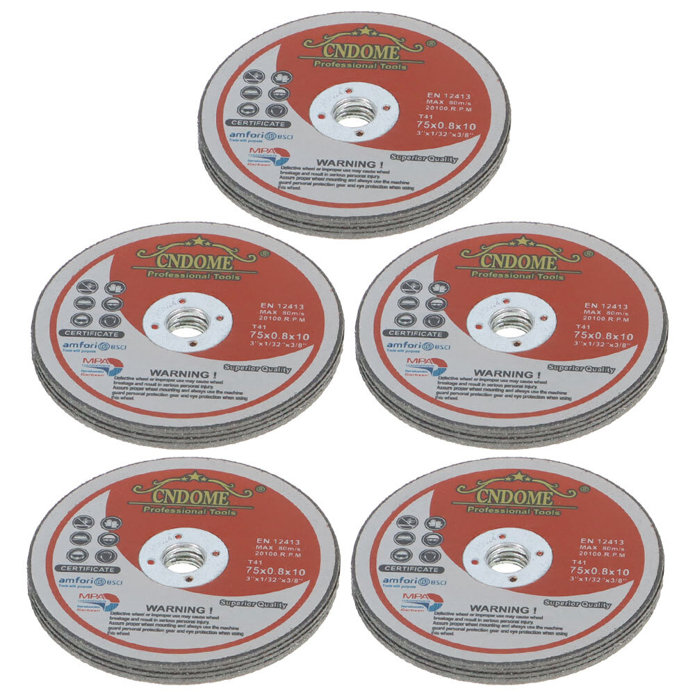 25 Pack 3" x 1/32" x 3/8" Metal & Stainless Steel Cut Off Wheels For Grind Wheel