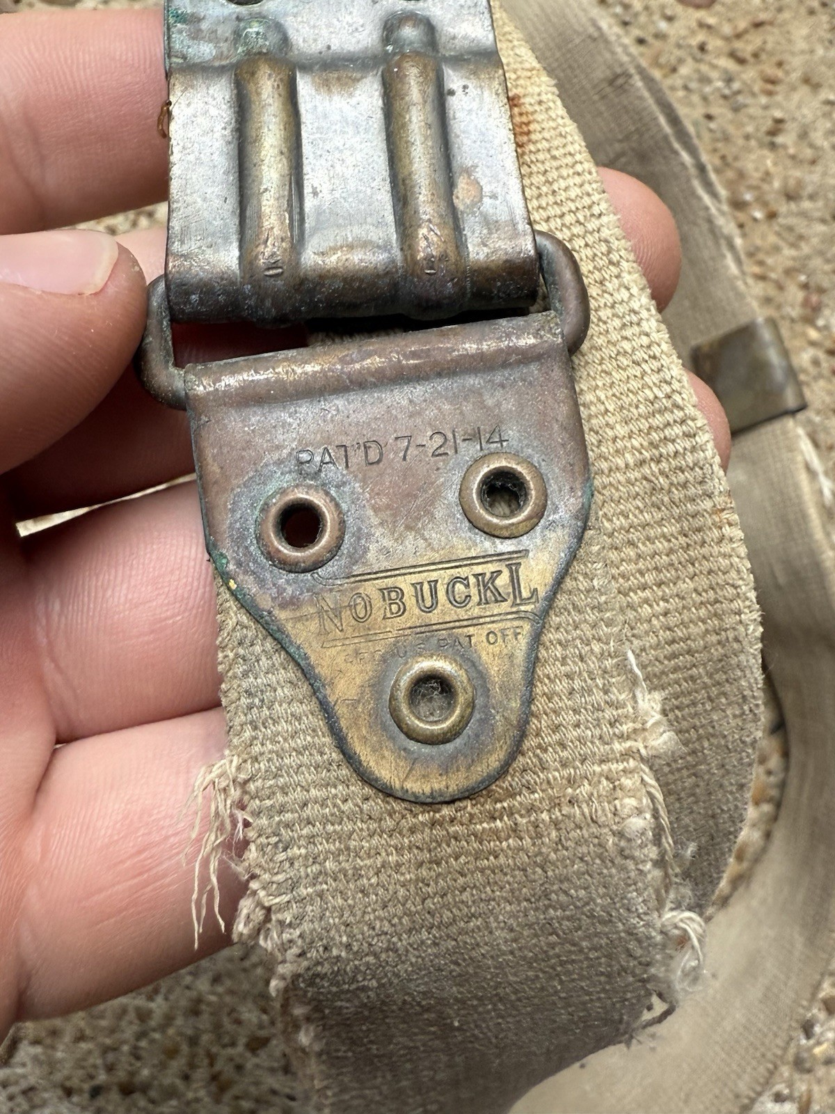 Original WWI US Kerr No Buckl Sling Pat. Date 1914 Early Production M1903 P17