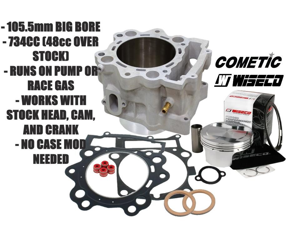 Raptor 700 700R SE Big Bore Kit 105.5mm Cylinder Wiseco 734 Top End Rebuild Kit