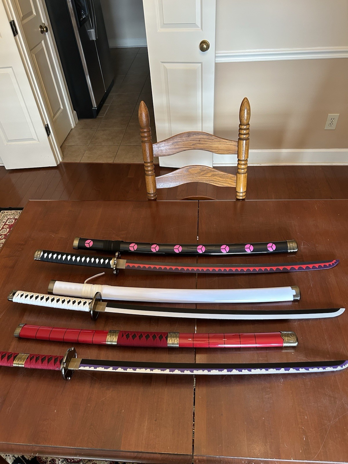 Set 3 - One Piece Japanese Anime Samuri Cosplay Swords