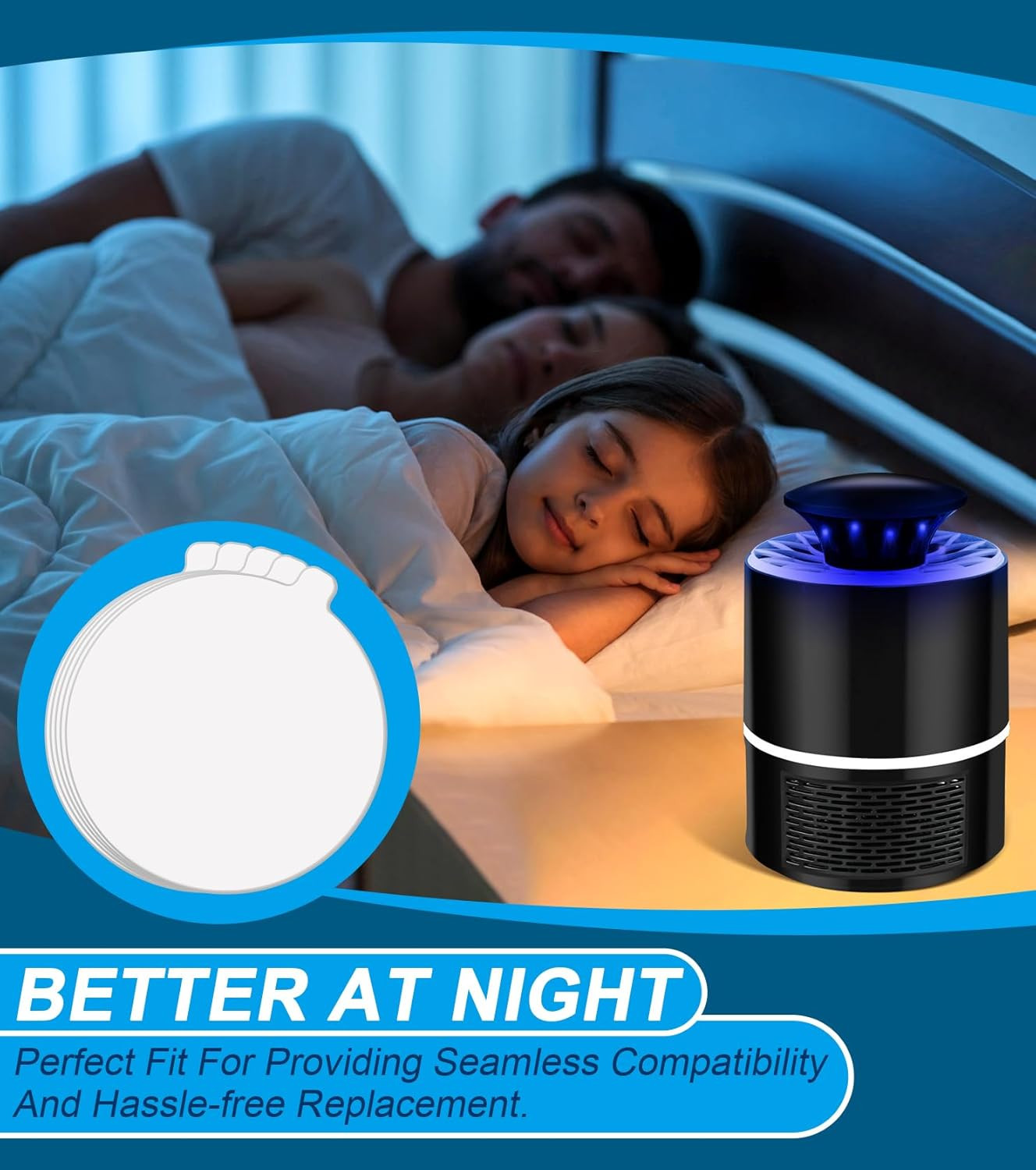 36 Pack 4.3" Refills for Katchy Indoor Insect Trap(Ultra Sticky),1:1 Precision F