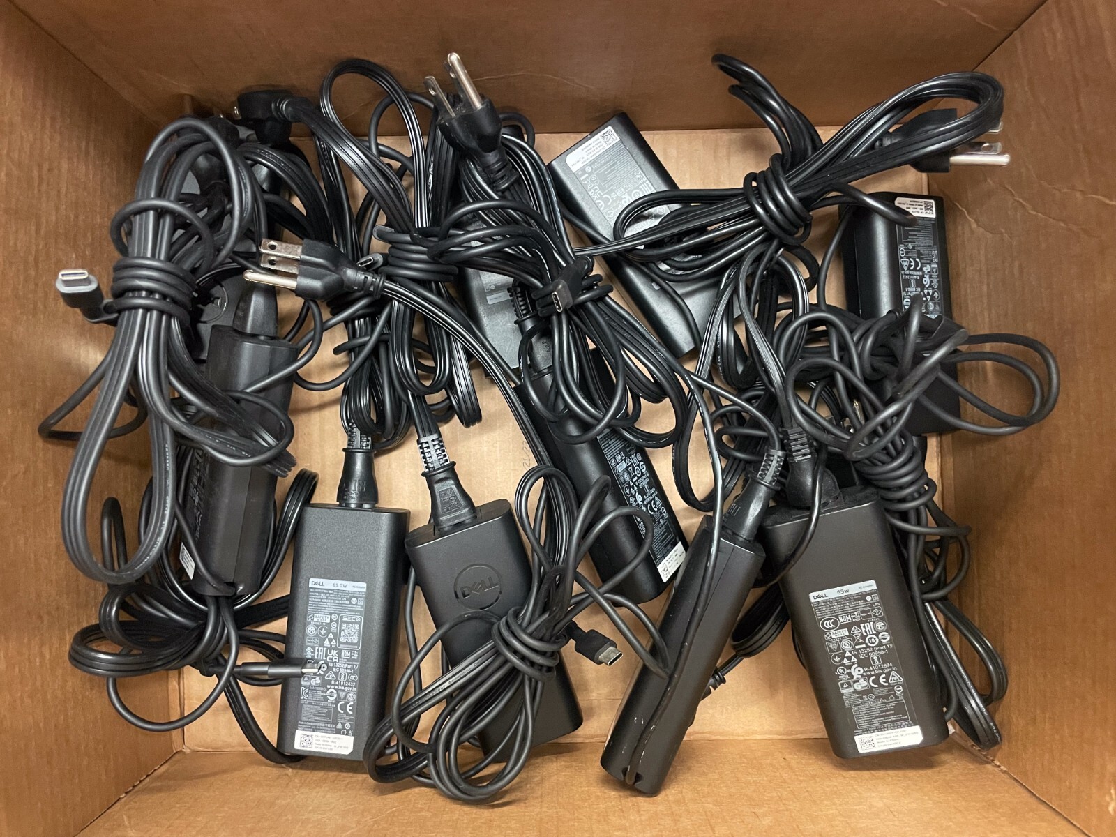 LOT x10 Dell 65W USB-C Power Adapter Charger for Chromebook Laptop etc TESTED