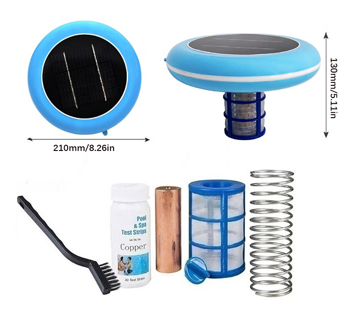 Solar powered Pool Ionizer Kills Algae Reduces Chlorine,Covers up to 35,000 gal