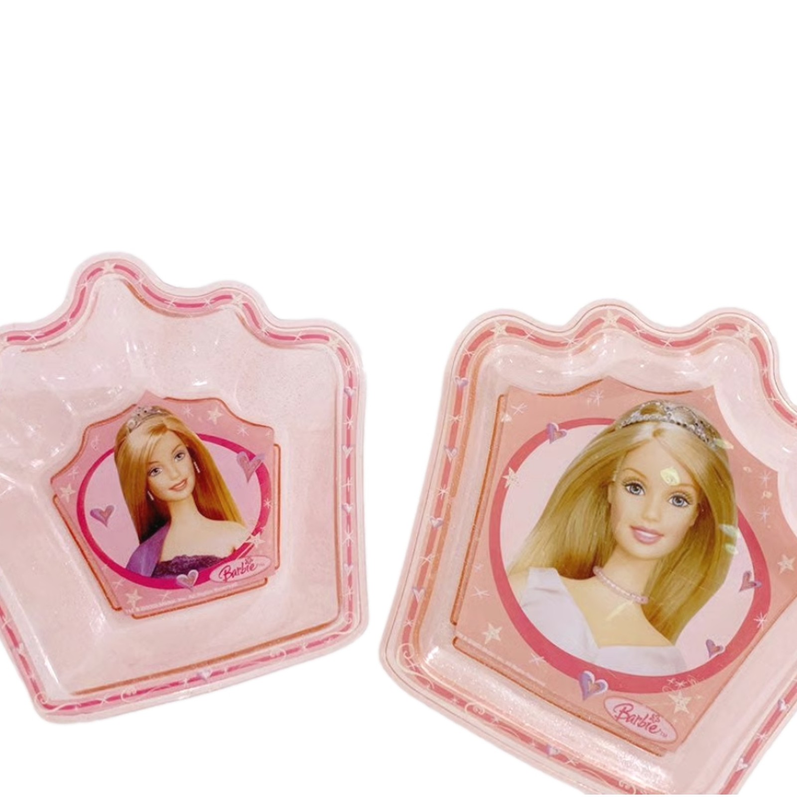 Barbie 3-piece Pink Glitter Dinnerware Set Plate Bowl & Tumbler for Mealtime