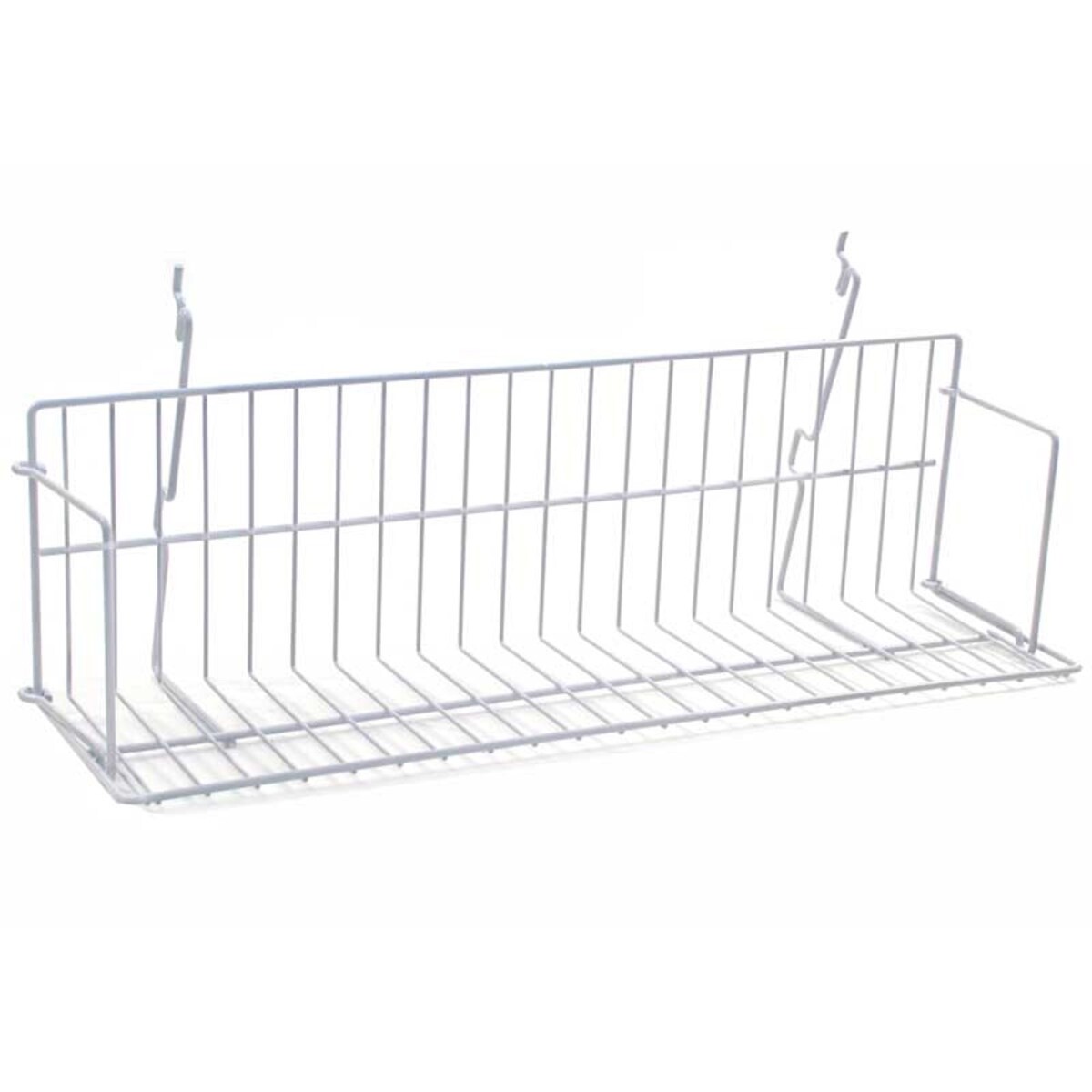 24" Wide Video Shelf for Slatwall, Gridwall or Pegboard -Box of 3 White