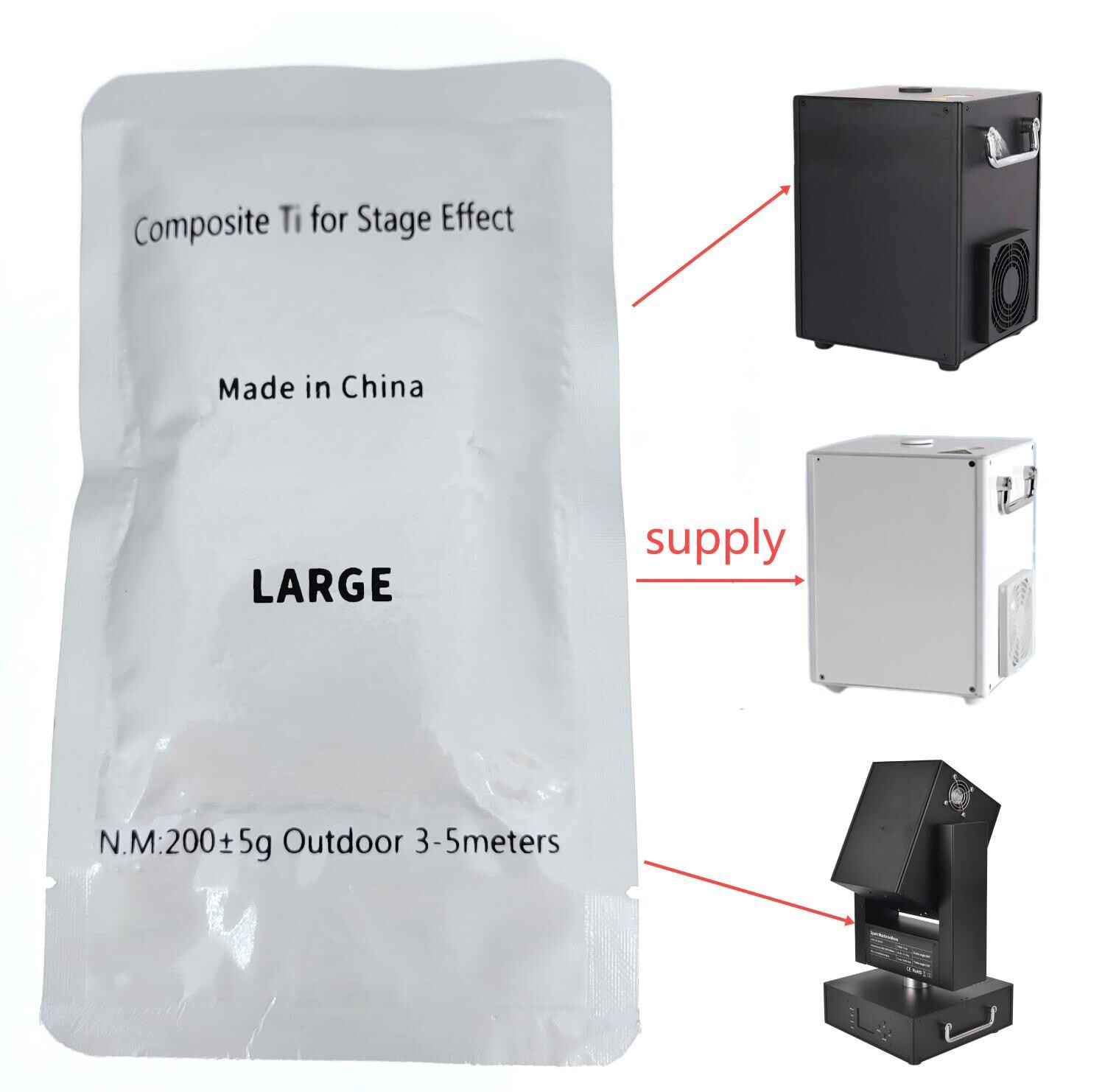 10bag*200g Cold Spark Machine Powder,Outdoor3-5M, for Weddings,Stages,Party(2Kg)