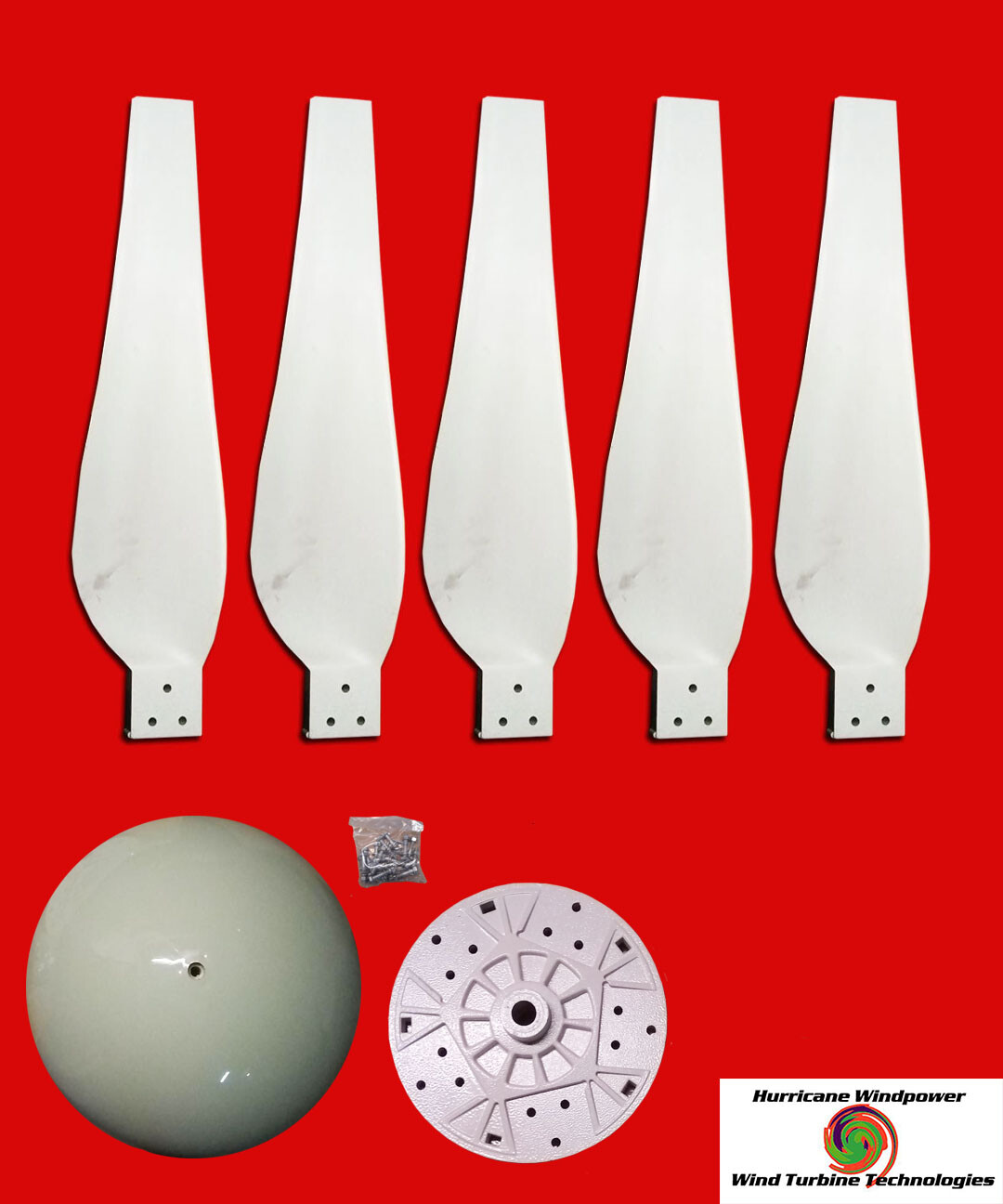 Stealth Storm Wind Turbine Blade 28 Inch Wind Generator Blades, Hub & Nose Cone