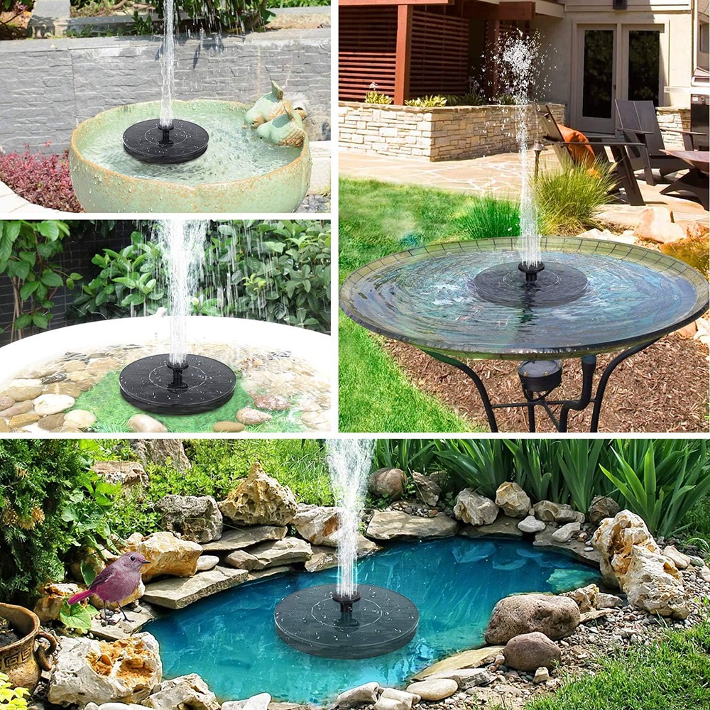 Solar Power Fountain Floating Water Pump for Bird Bath Pond